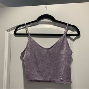 Never worn velvet crop top